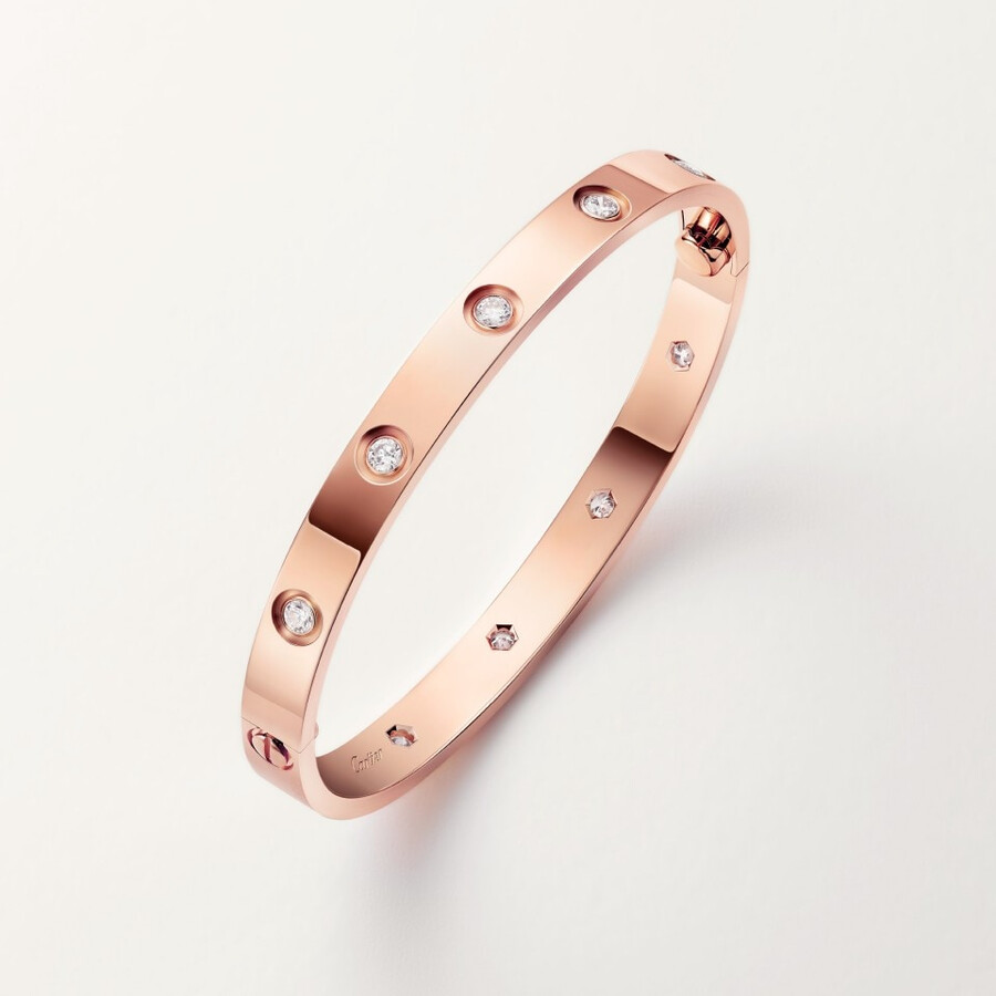 bracciale love modello classico 10 diamanti