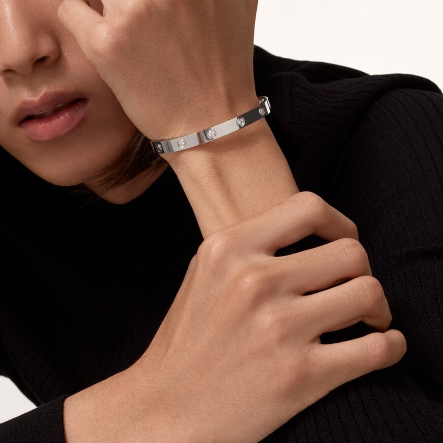 bracciale love modello classico 10 diamanti