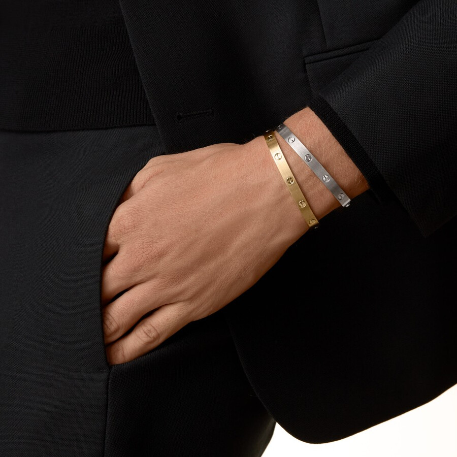 bracciale love modello classico spazzolato