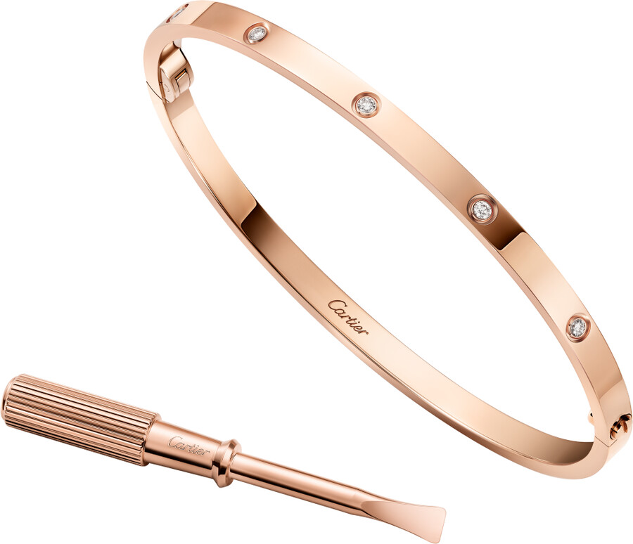 bracciale love modello piccolo 10 diamanti