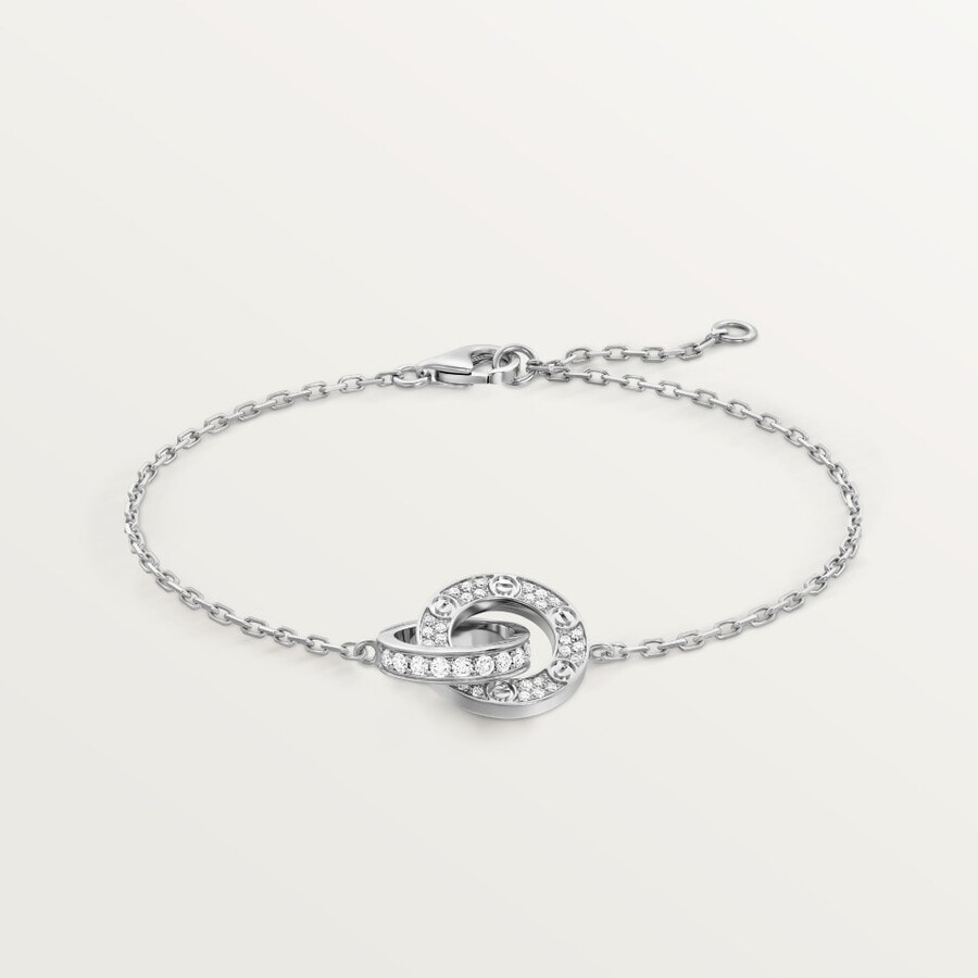 bracciale love su catena pavé