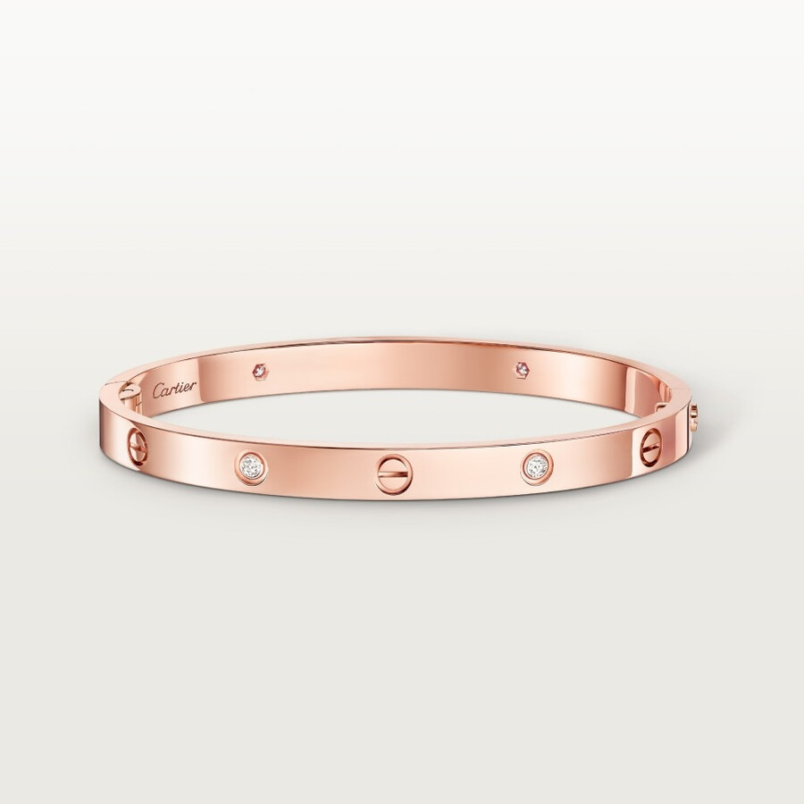 bracciale love modello medio 4 diamanti
