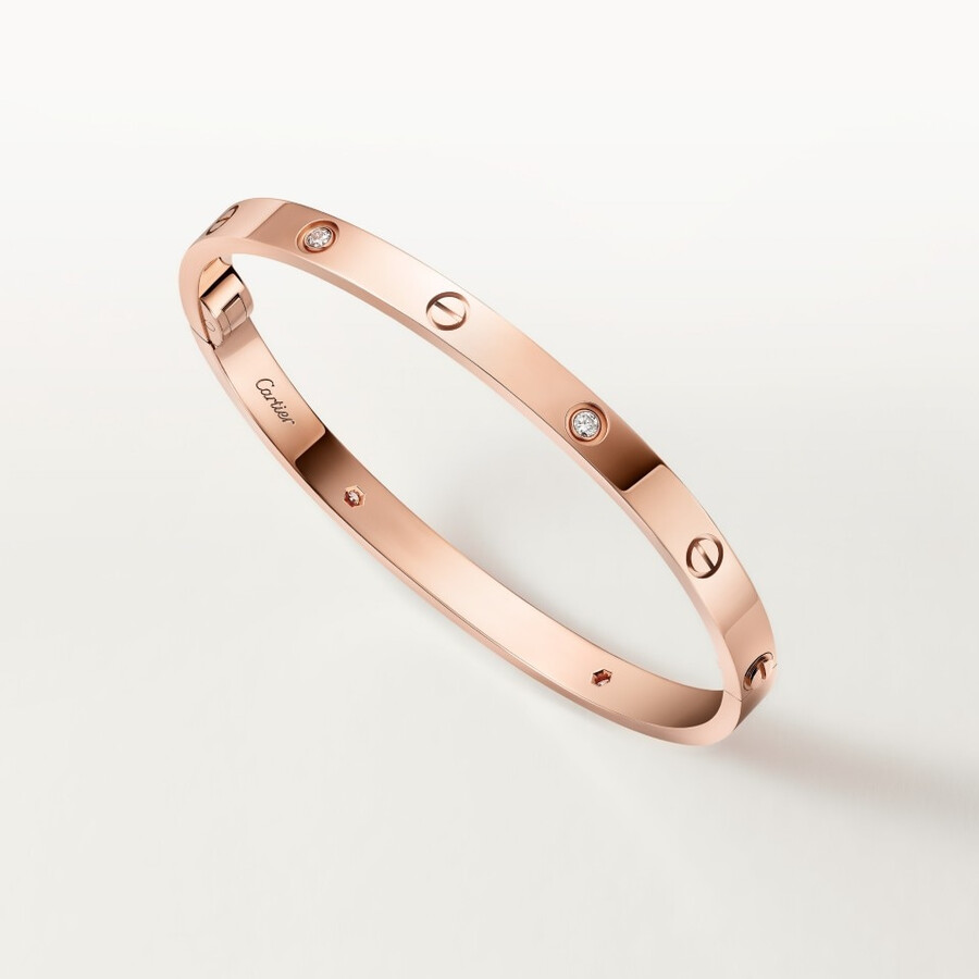 bracciale love modello medio 4 diamanti