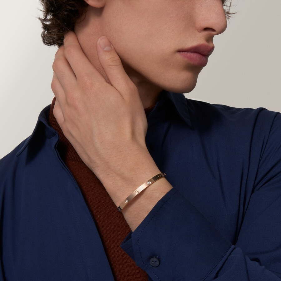 bracciale love modello medio 4 diamanti