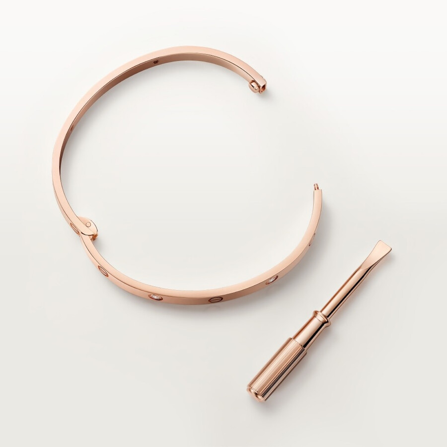 bracciale love modello medio 4 diamanti
