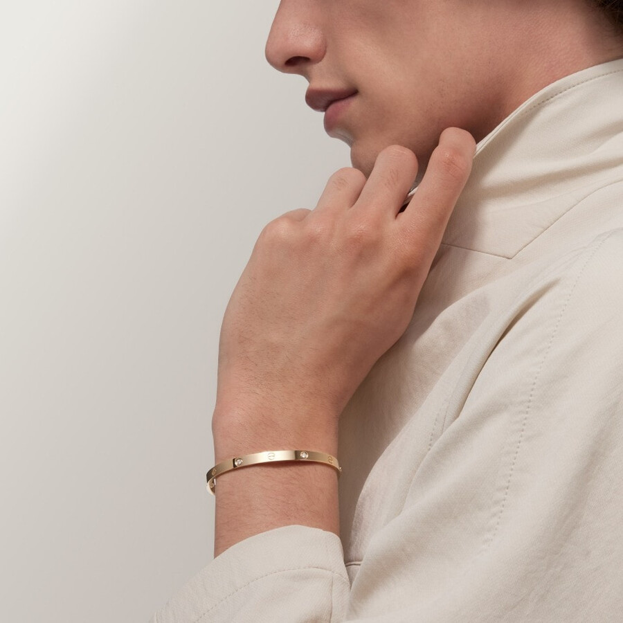 bracciale love modello medio 4 diamanti