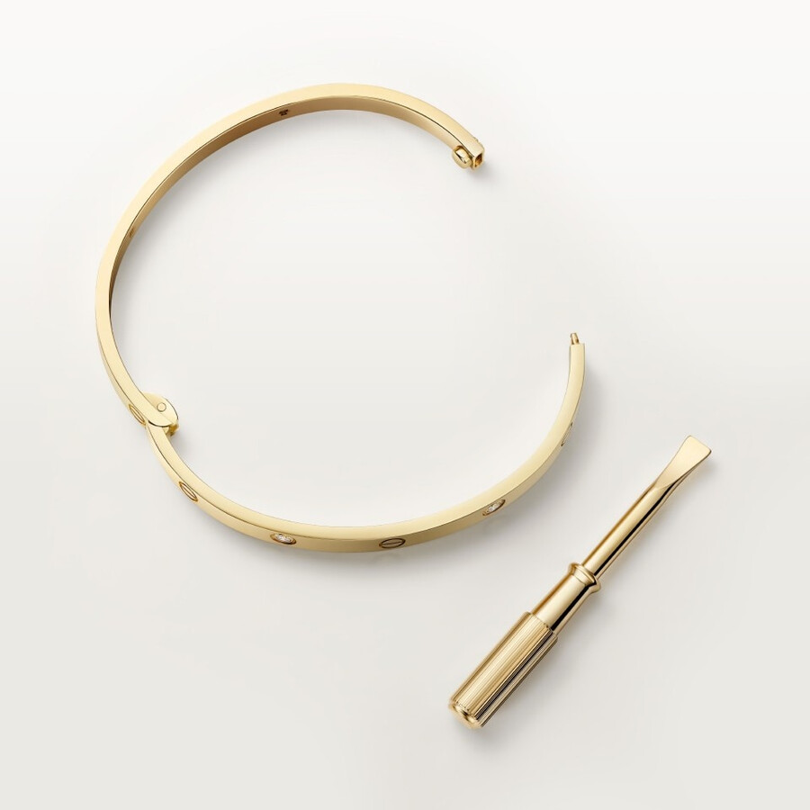 bracciale love modello medio 4 diamanti