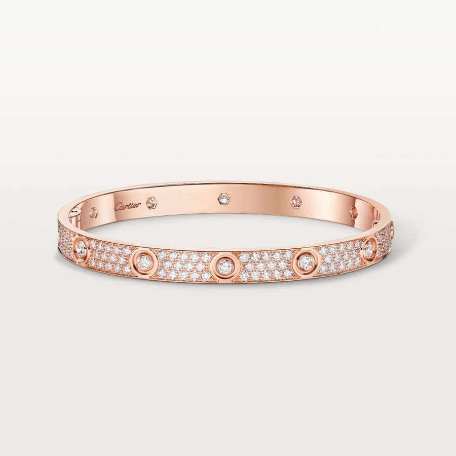 bracciale love modello classico pavé 10 diamanti