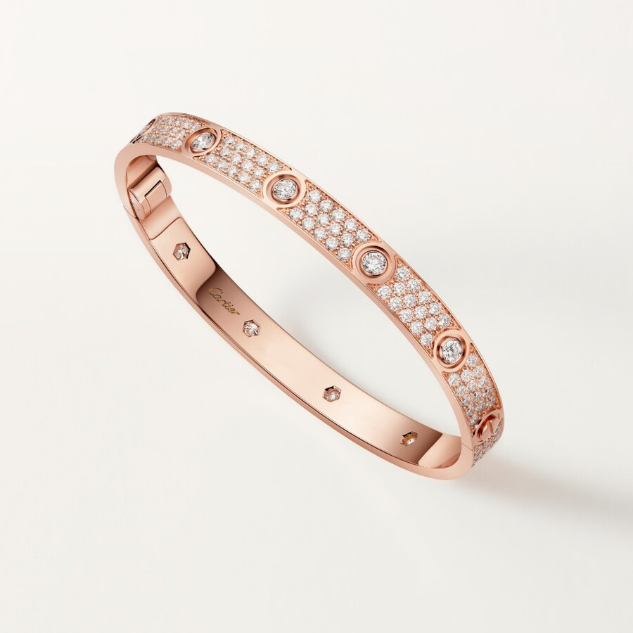 bracciale love modello classico pavé 10 diamanti