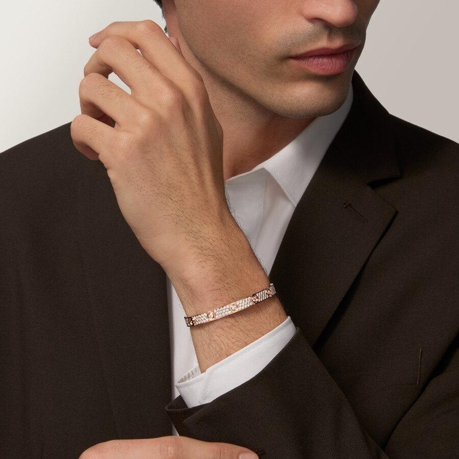 bracciale love modello classico pavé 10 diamanti