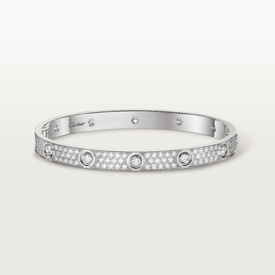 bracciale love modello classico pavé 10 diamanti
