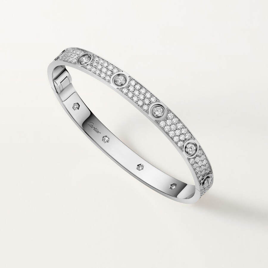 bracciale love modello classico pavé 10 diamanti