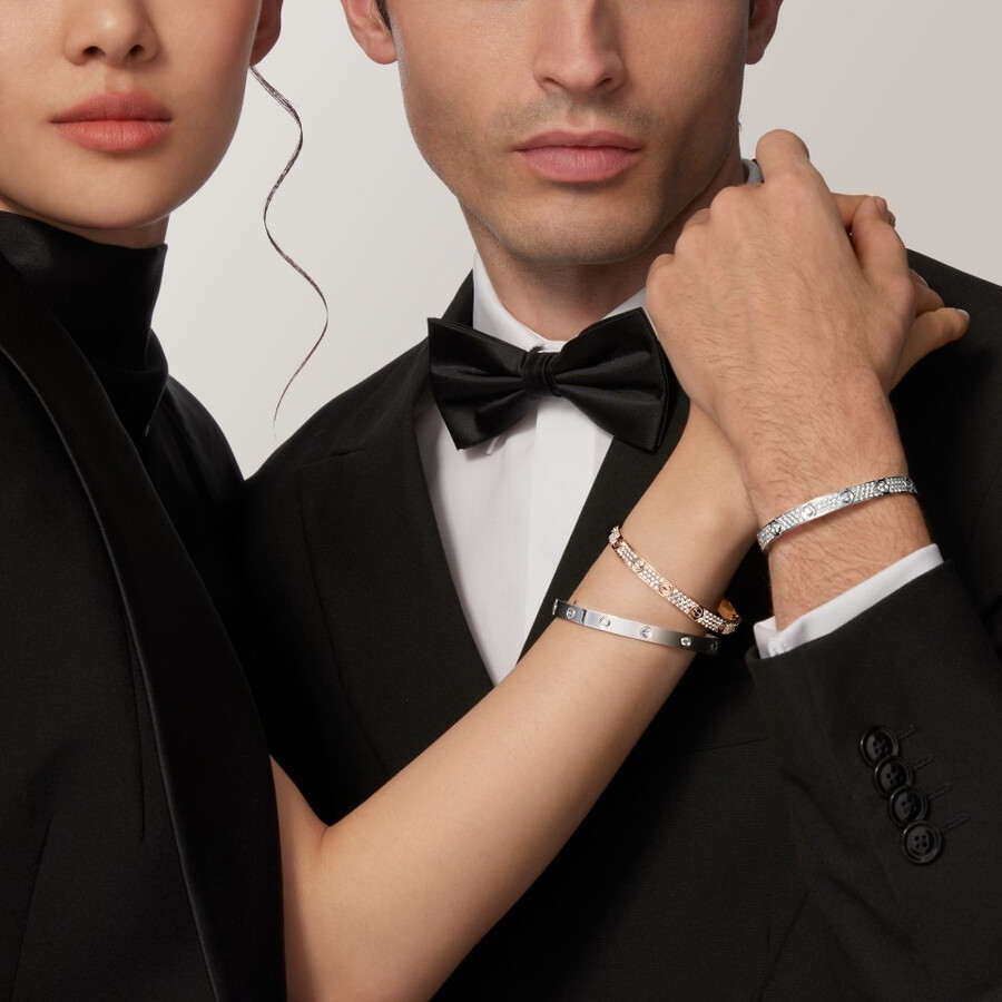 bracciale love modello classico pavé 10 diamanti