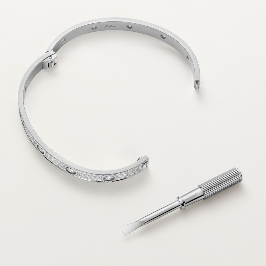 bracciale love modello classico pavé 10 diamanti