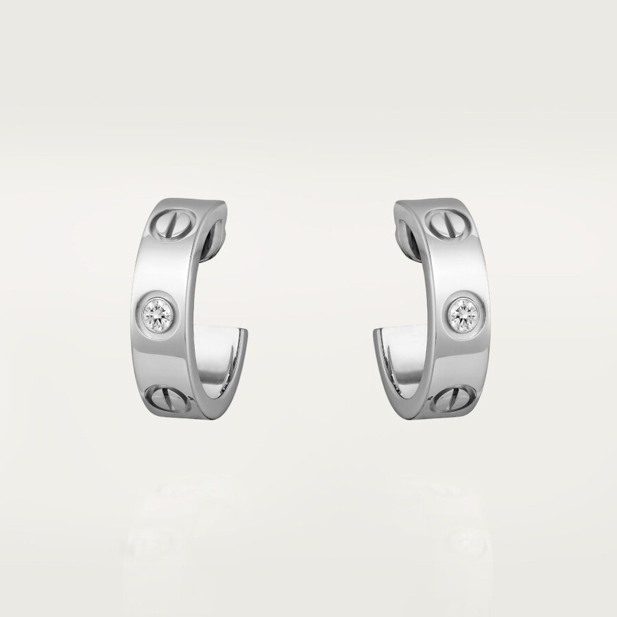 orecchini a cerchio love modello classico 2 diamanti