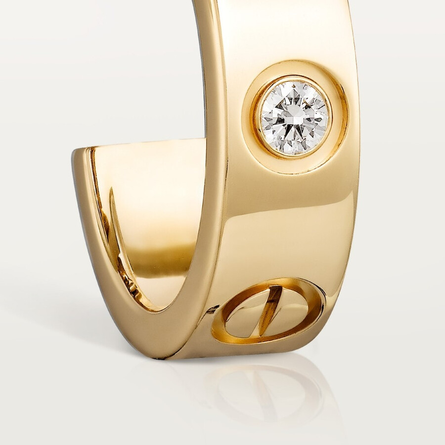 orecchini a cerchio love modello classico 2 diamanti