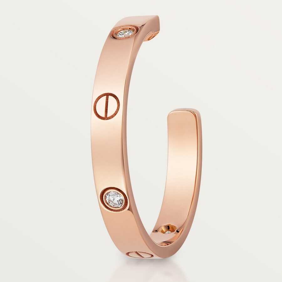 orecchini a cerchio love modello medio 6 diamanti