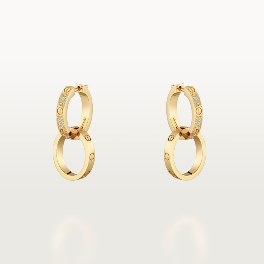 orecchini love multiuso semi-pavé