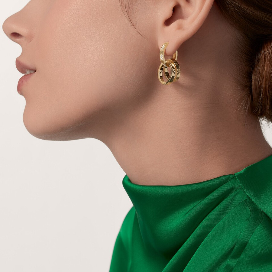 orecchini love multiuso semi-pavé