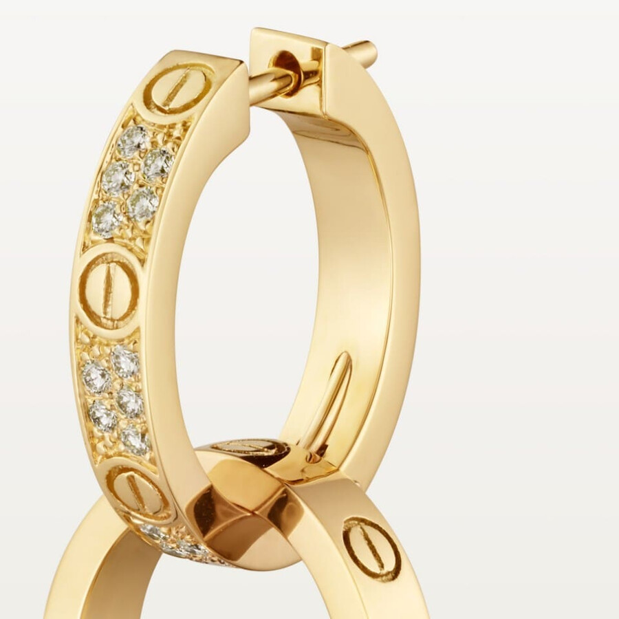 orecchini love multiuso semi-pavé