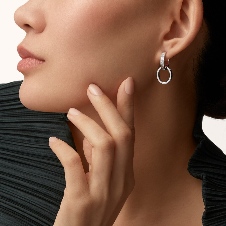 orecchini love multiuso semi-pavé
