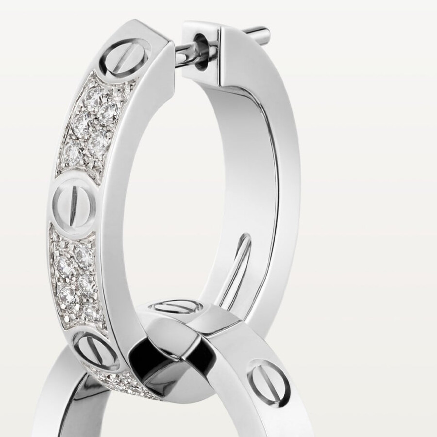orecchini love multiuso semi-pavé