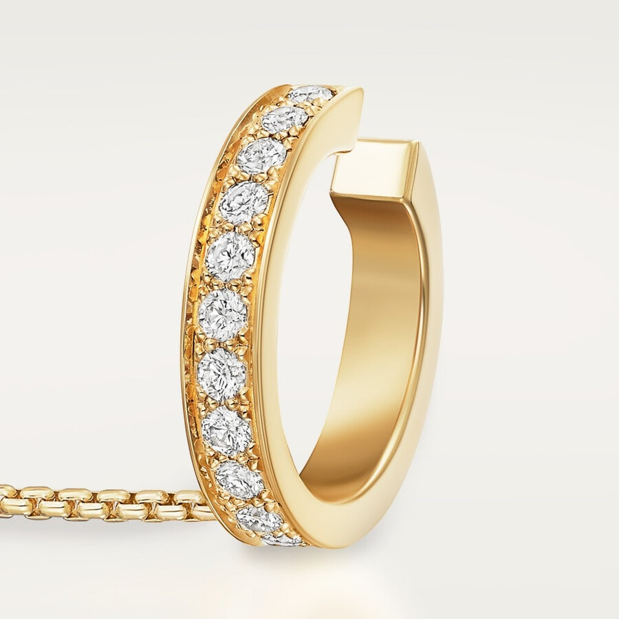 orecchini singoli love multiuso semi-pavé