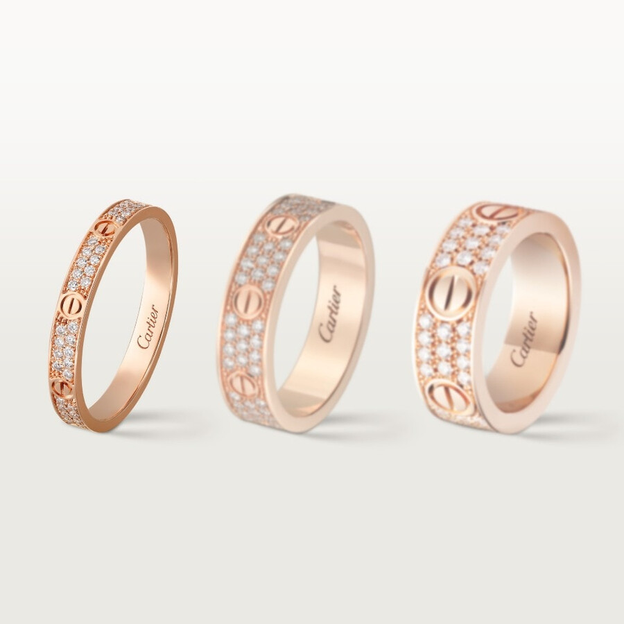 anello love modello mini pavé