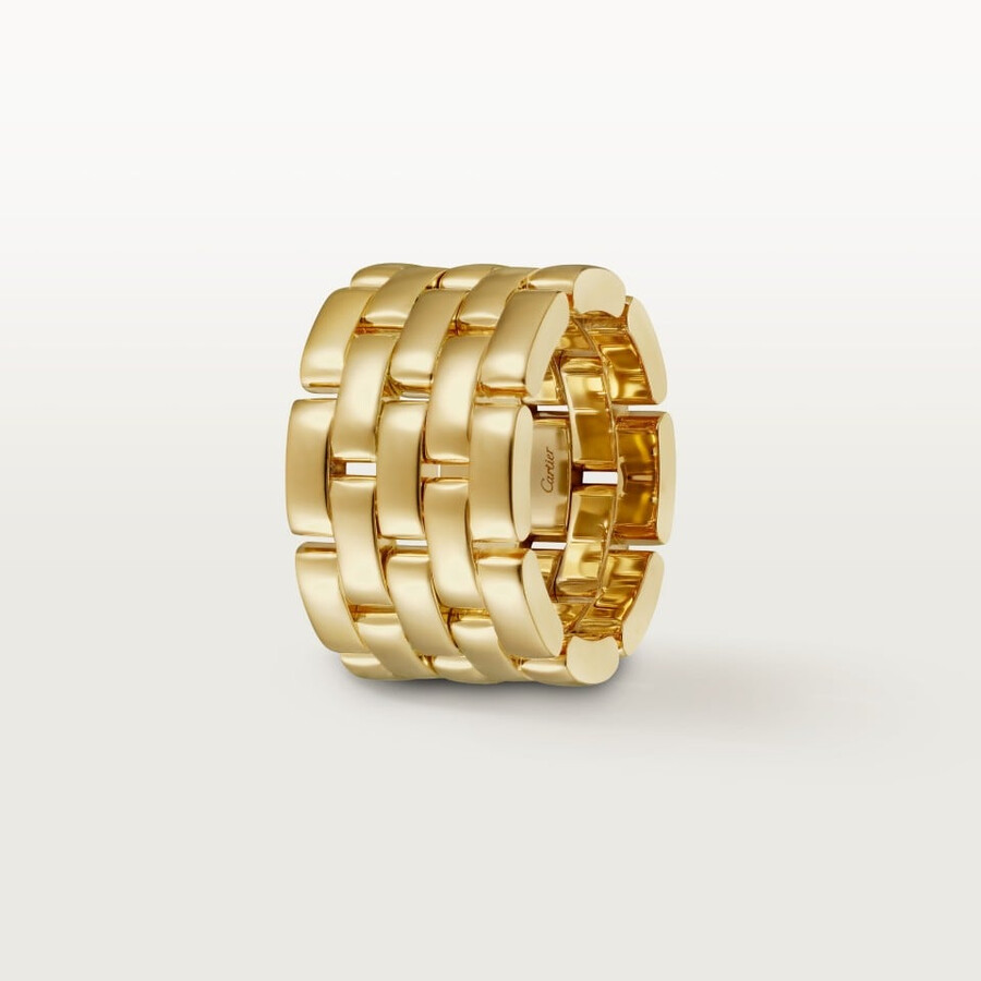 anello maillon panthère cinque file