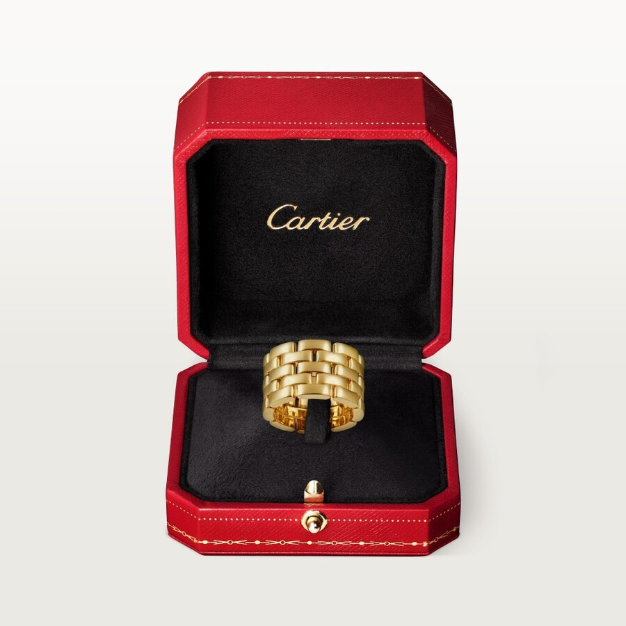 anello maillon panthère cinque file
