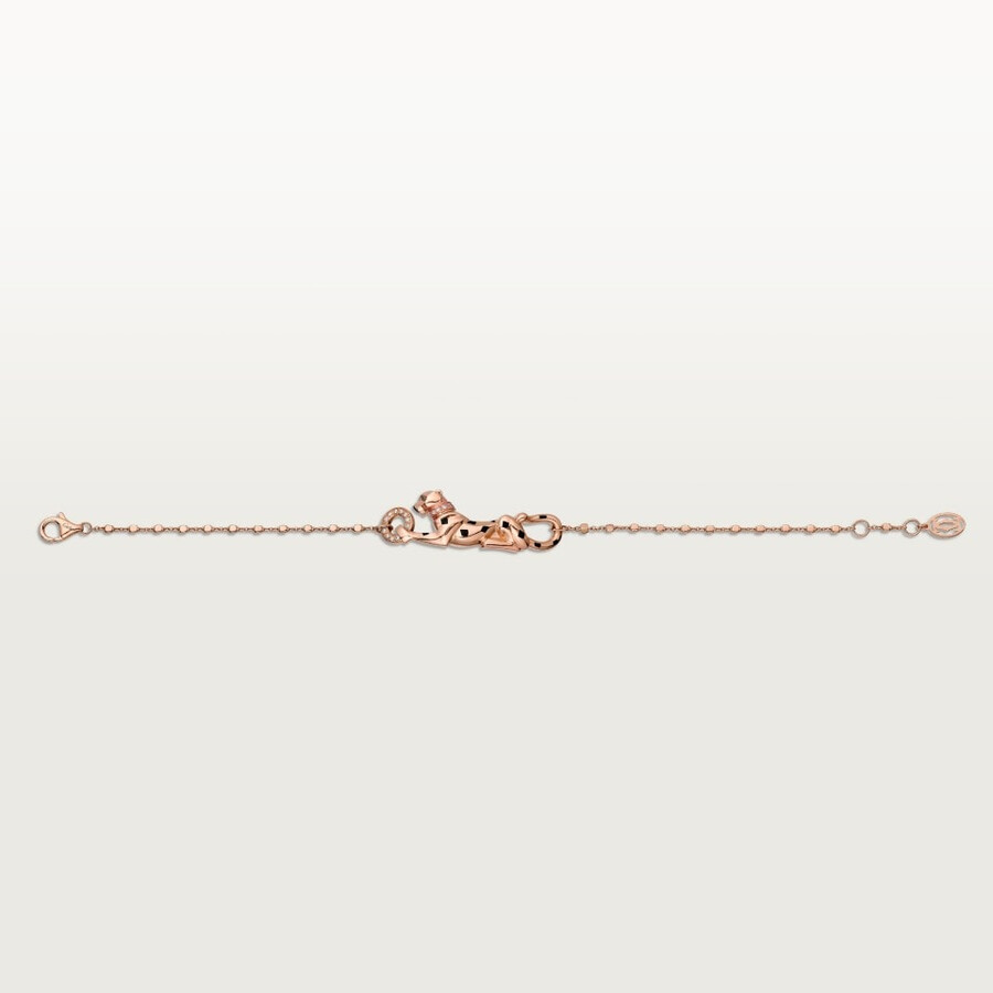 bracciale panthère de cartier su catena diamanti