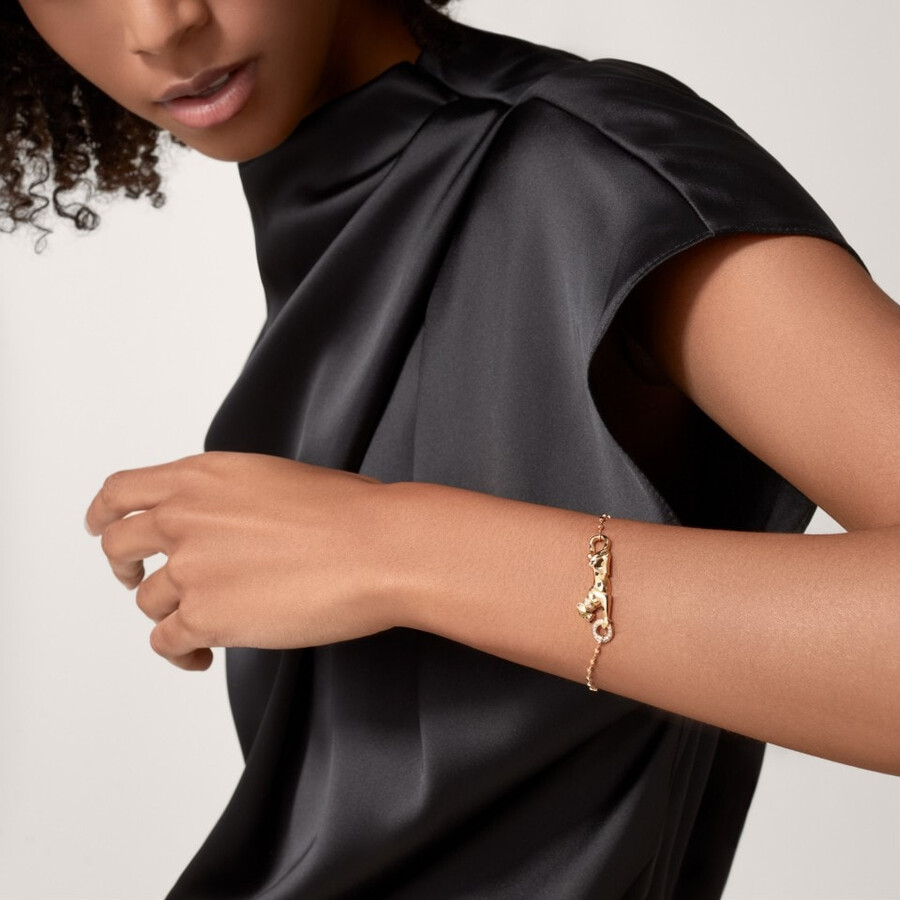 bracciale panthère de cartier su catena diamanti