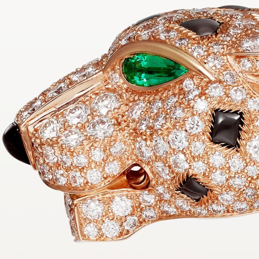 bracciale panthère de cartier ossidiana pavé