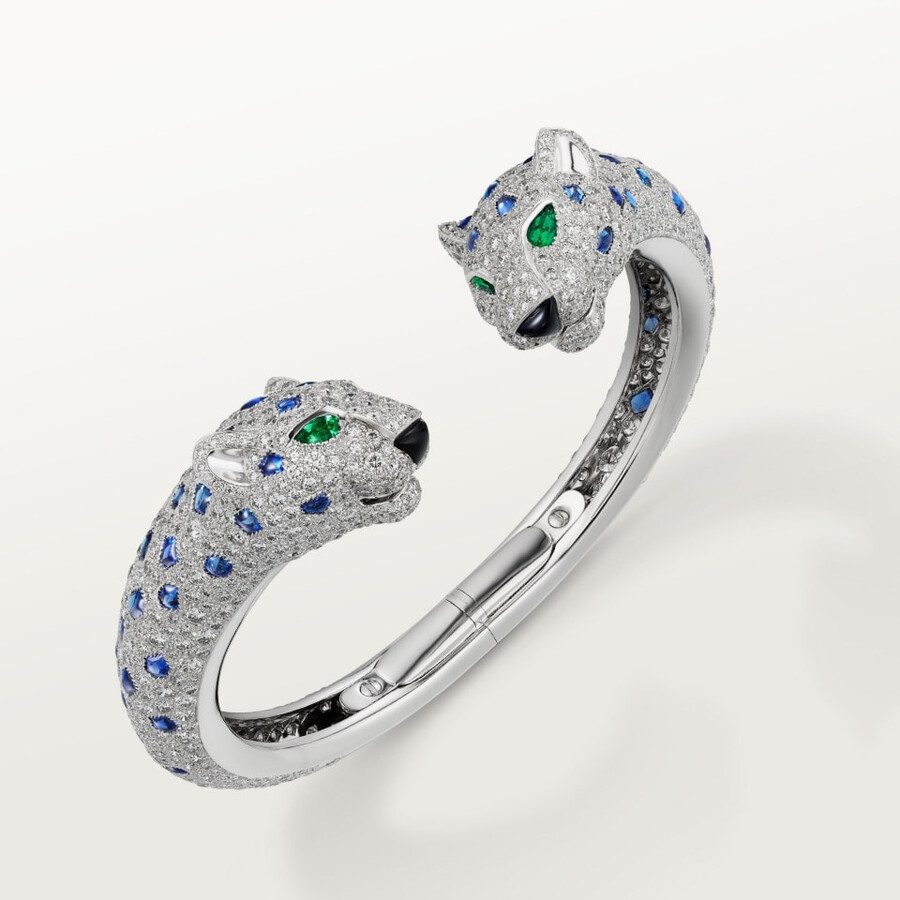 bracciale panthère de cartier zaffiro pavé