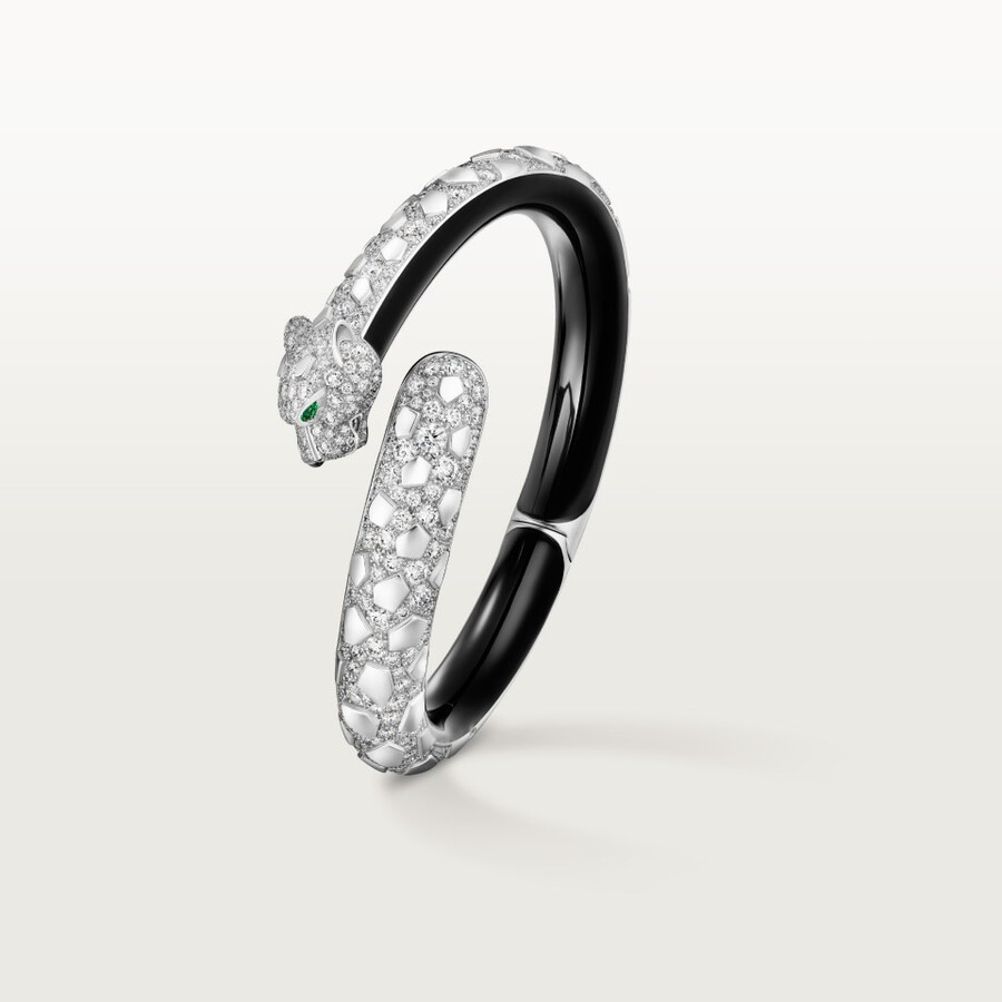 bracciale panthère de cartier lacca nera pavé