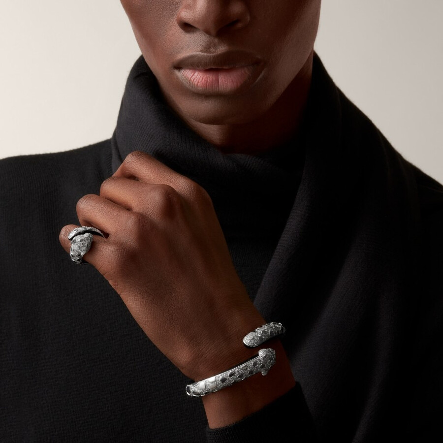 bracciale panthère de cartier lacca nera pavé
