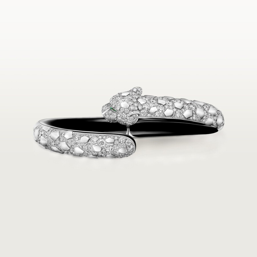 bracciale panthère de cartier lacca nera pavé