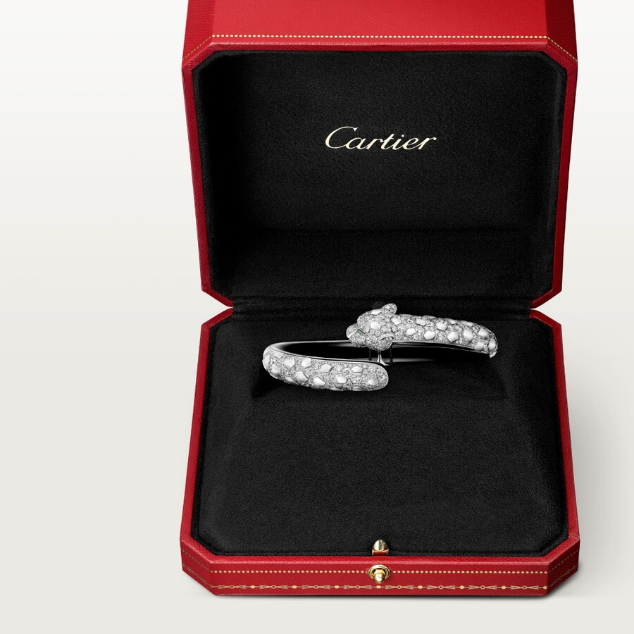 bracciale panthère de cartier lacca nera pavé