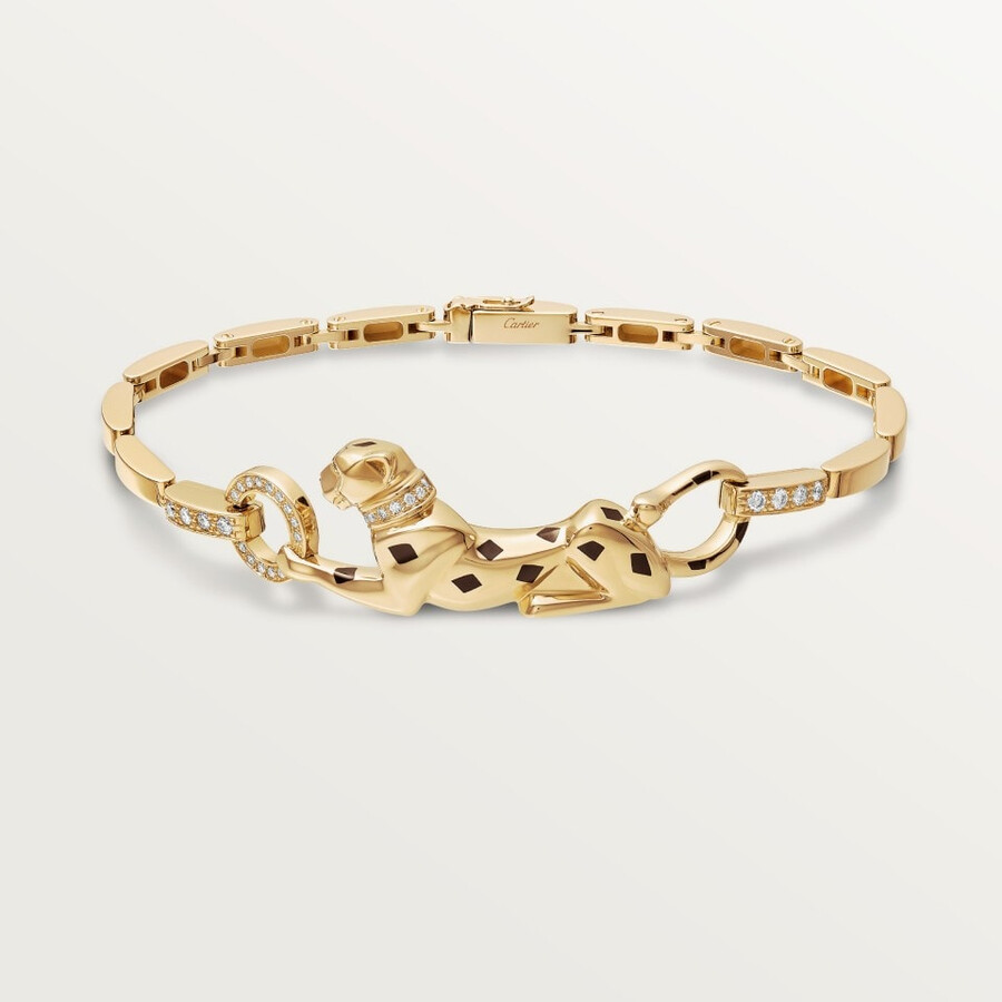 bracciale panthère de cartier su catena diamanti