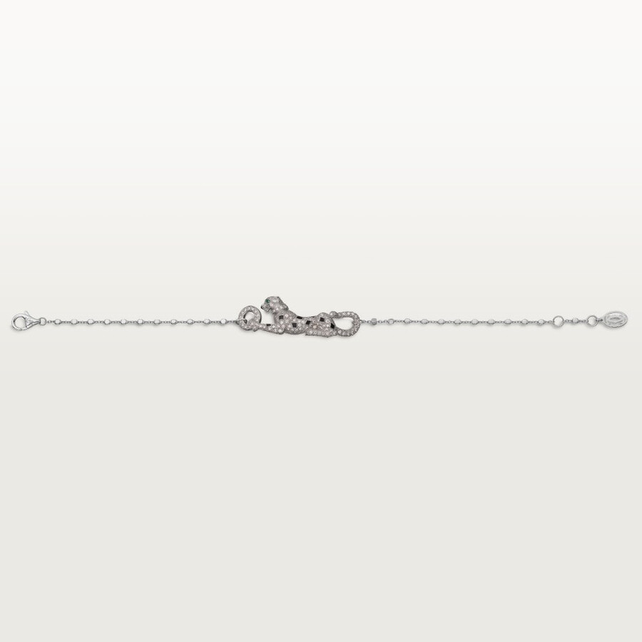 bracciale panthère de cartier su catena semi-pavé