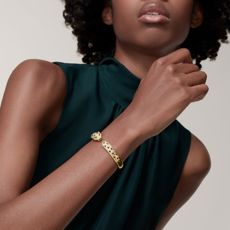 bracciale panthère de cartier modello medio semi-pavé