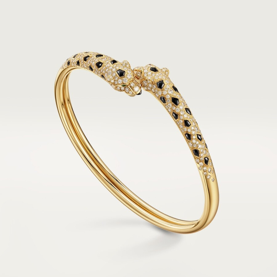 bracciale panthère de cartier modello piccolo semi-pavé