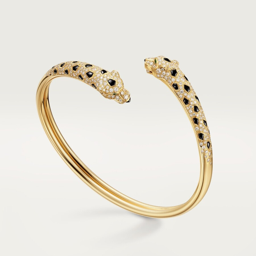 bracciale panthère de cartier modello piccolo semi-pavé