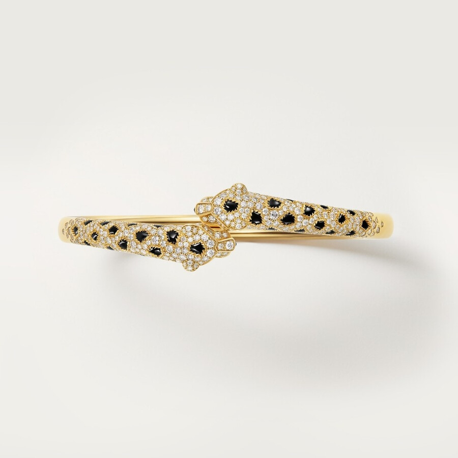 bracciale panthère de cartier modello piccolo semi-pavé