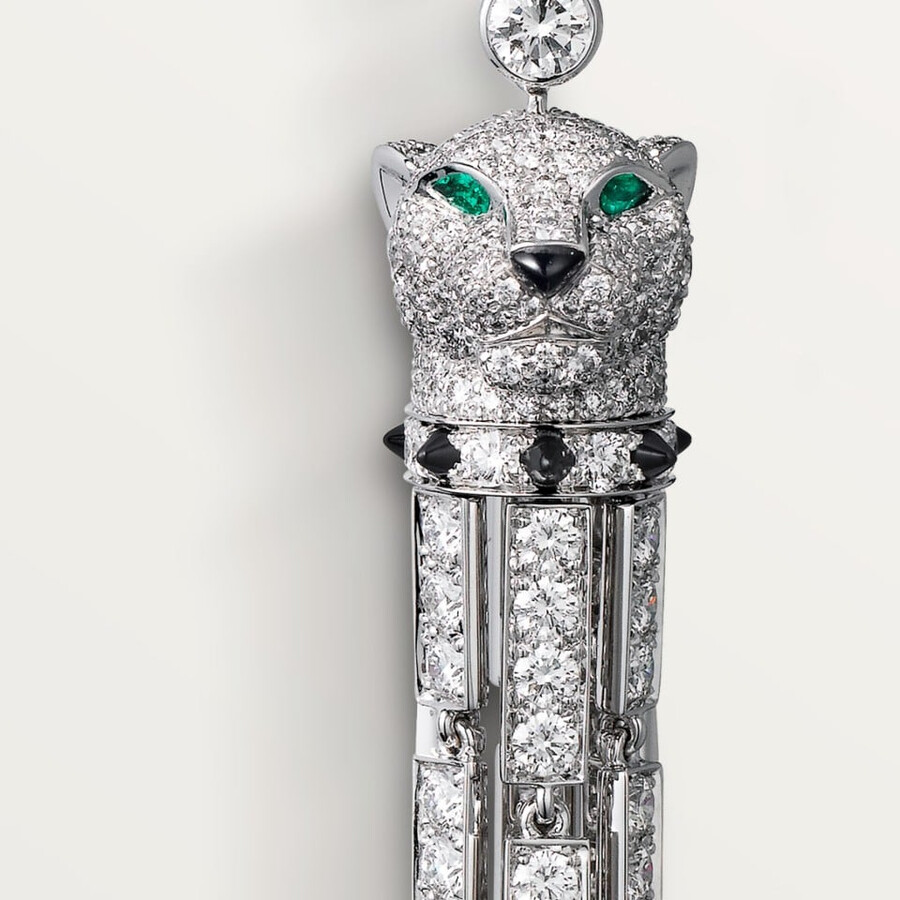orecchini panthère de cartier rubino modello grande pavé