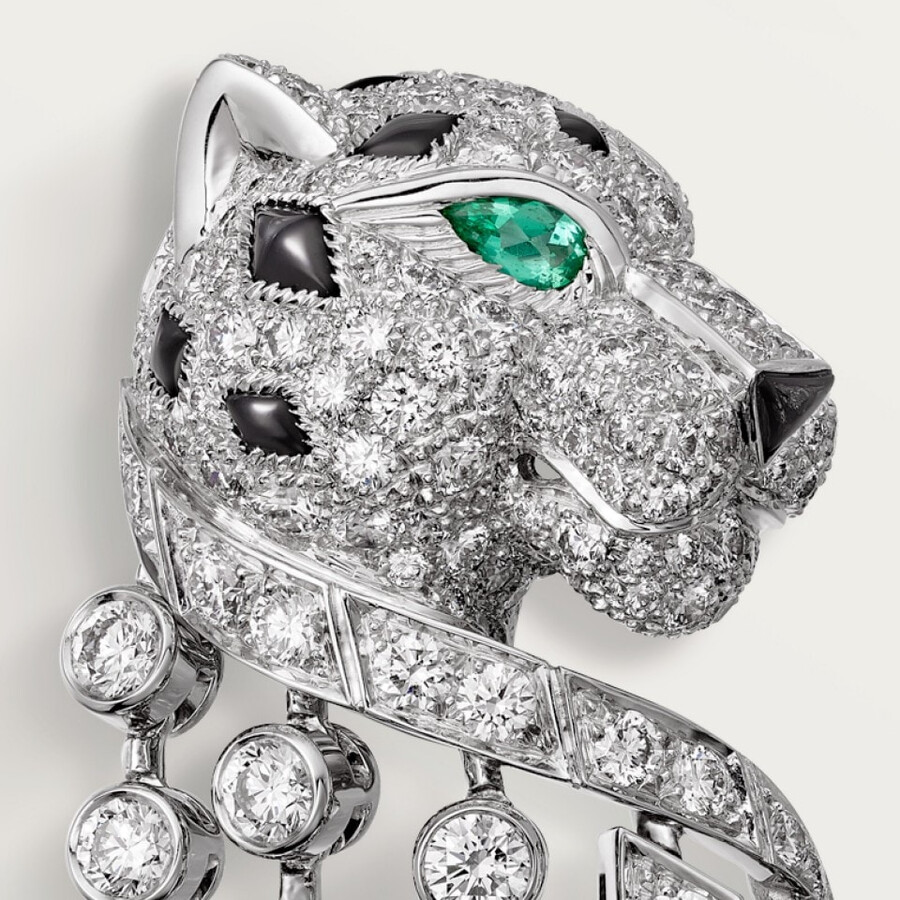 orecchini panthère de cartier modello grande pavé