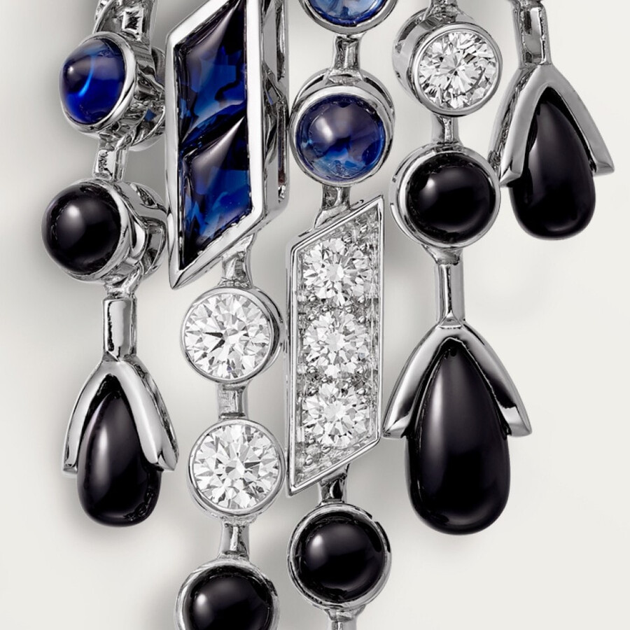 orecchini panthère de cartier zaffiro modello grande pavé