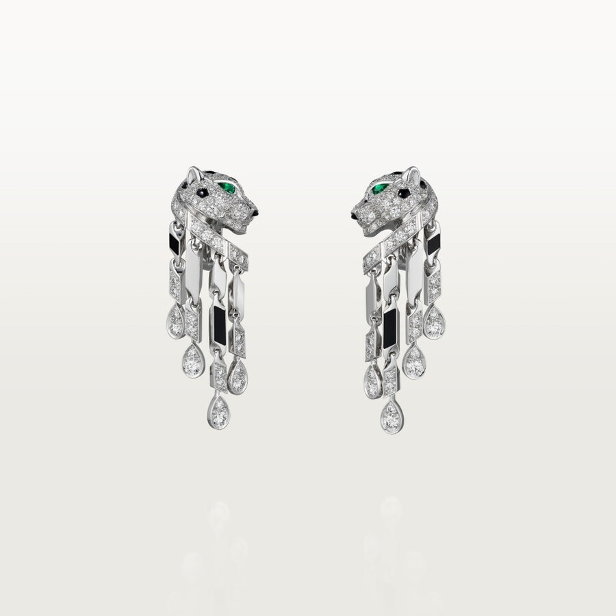 orecchini panthère de cartier modello piccolo pavé