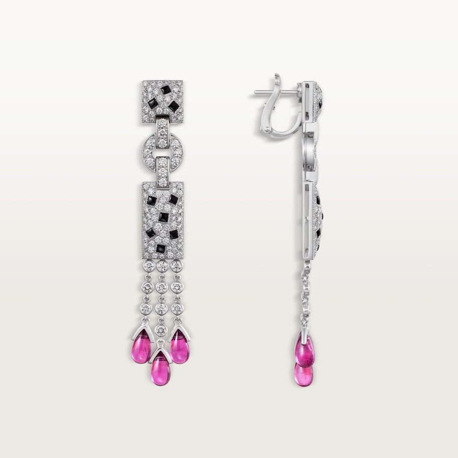 orecchini panthère de cartier rubellite pavé