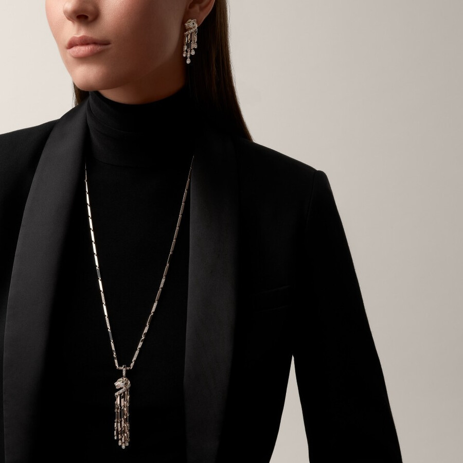 orecchini panthère de cartier modello piccolo pavé